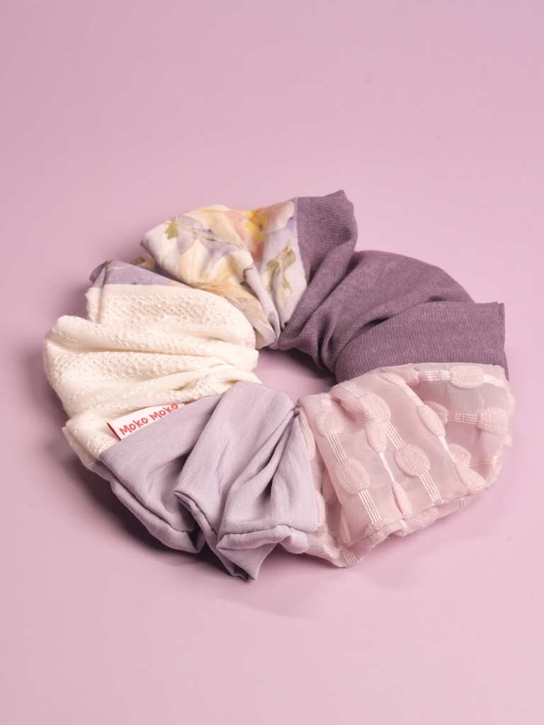 Lavender Patchwork Scrunchies