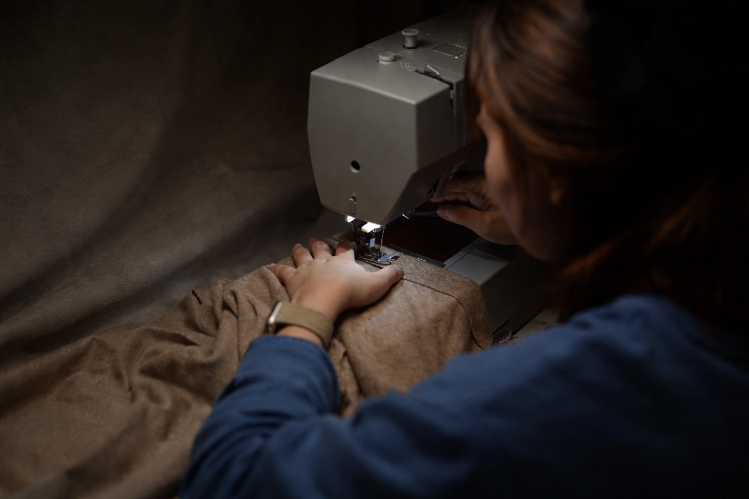 Studio sewing scene